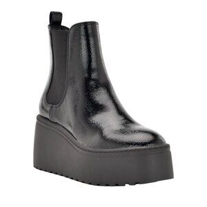 NINE WEST / Henrita-3 / Black Patent / Faux Leather / Platform/ Booties / Size 1
